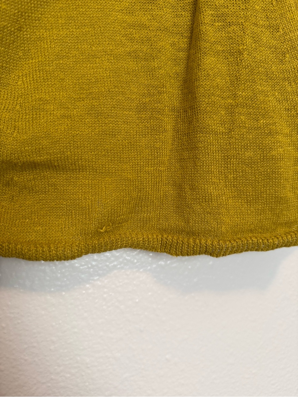 Eileen Fisher - Linen Open Front Goldenrod Yellow Sweater Cardigan - Large - Picture 14 of 14